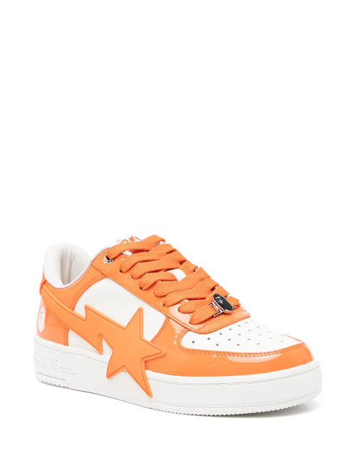 A Bathing Ape?Bape Sta Sneakers — Orange/White — Size US M 3.5 - US W 5 — Side View