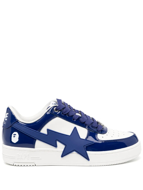 A Bathing Ape?Bape Sta Sneakers — Navy/White — Size US M 3.5 - US W 5 — Front View