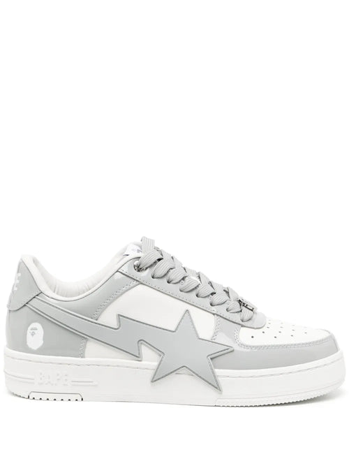 A Bathing Ape?Bape Sta Sneakers — Grey/White — Size US M 11 - US W 12.5 — Front View