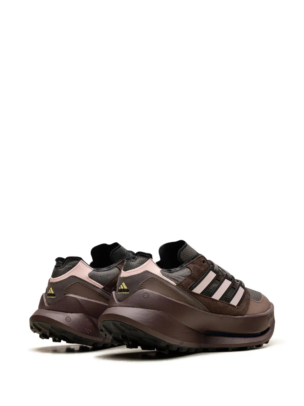 adidas Equipment Agravic Charcoal/Sand Pink/Brown Sneakers — Brown — Size US M 10.5 - US W 12 — Back View