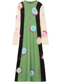La Doublej Long Sleeve Swing Dress — Green — Size XS — Front View