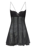 Ludovic De Saint Sernin Eva Mini Dress — Black — Size XS — Front View