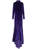 Atu Body Couture Velvet Mermaid Gown — Purple — Size XS — Front View