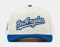 Exclusive Shoe Palace Exclusive Los Angeles Dodgers Chrome 950AF Snapback Mens Hat (White/Blue) — OS — Front View