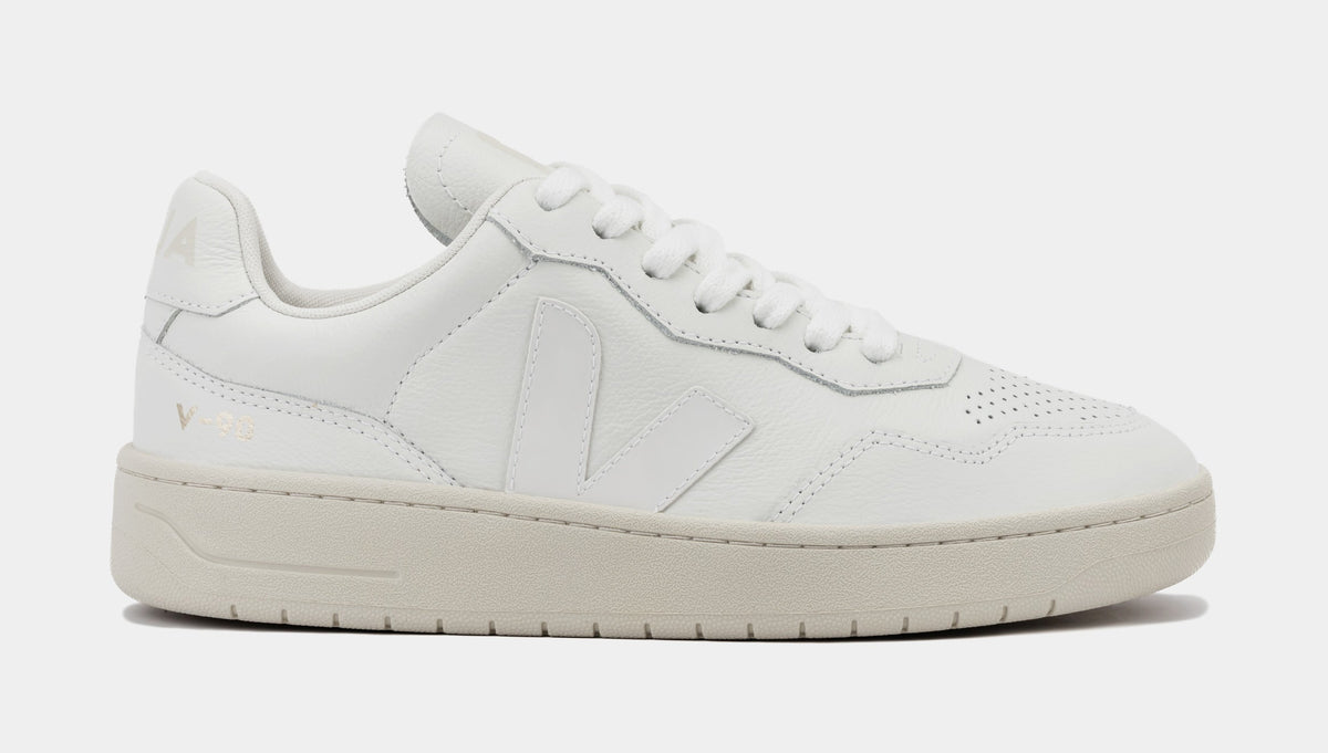 Exclusive V-90 Leather Womens Lifestyle Shoes (White/White) — 36 — Front View