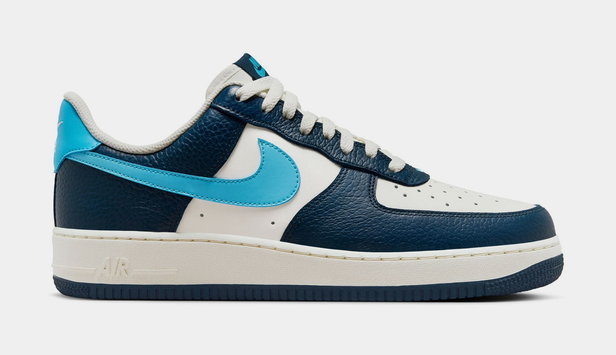 Exclusive Air Force 1 '07 Armory Navy Mens Lifestyle Shoes (Armory Navy/Baltic Blue/Sail/Pale Ivory) — 6 — Front View