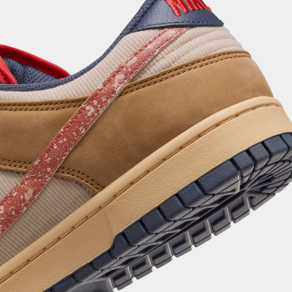 Exclusive Dunk Low Mens Basketball Shoes (Wheat/Sanddrift/Celestial Gold/Burnt Sunrise) — 4 — Back View