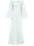 Solace London Rina Maxi Dress — Blue/ Red — Size XS — Front View