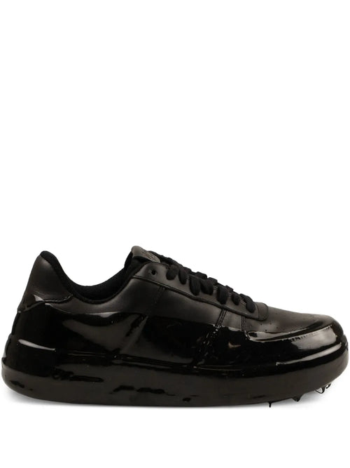 424 Wax Dipped Sneakers — Black — Size US M 3.5 - US W 5 — Front View