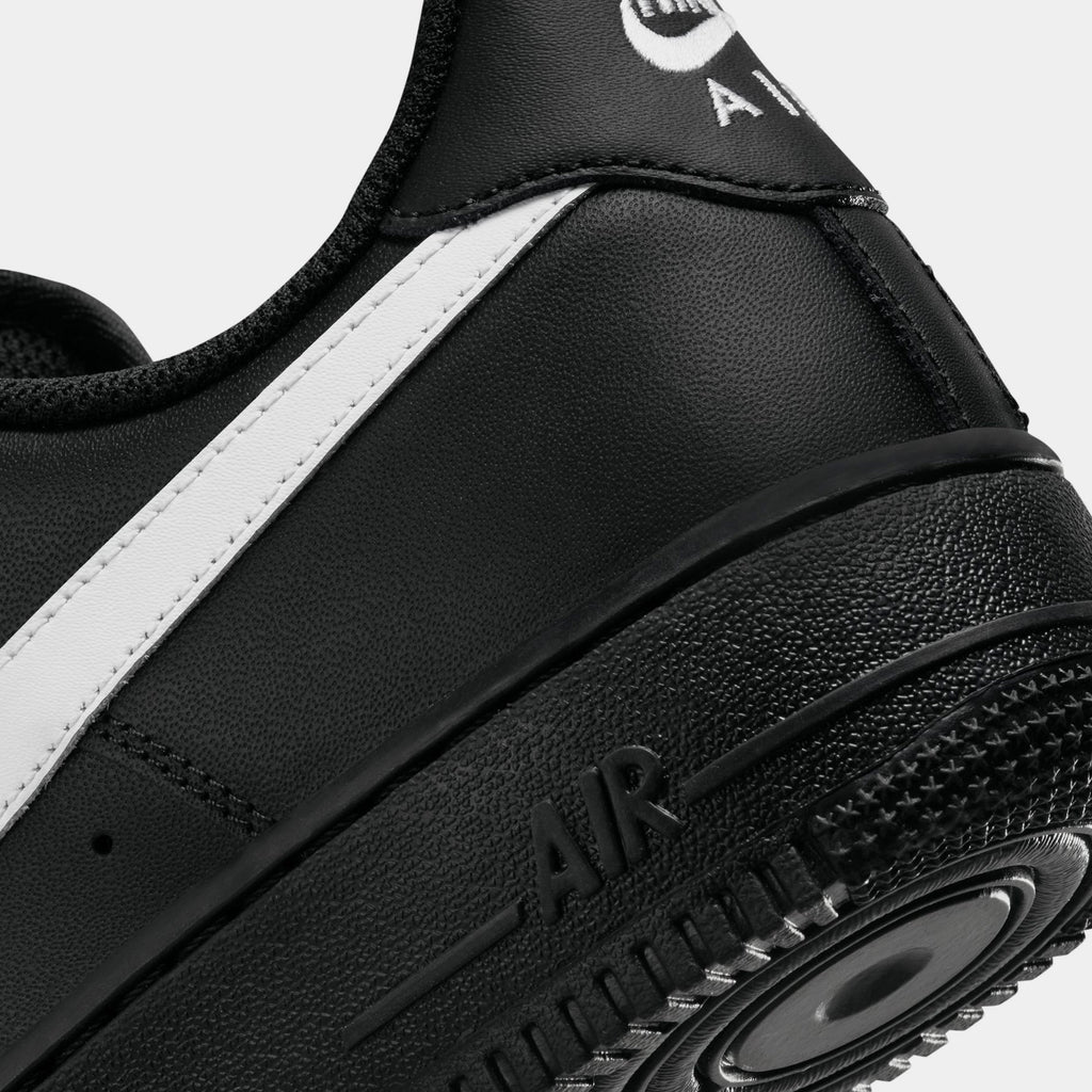 Exclusive Air Force 1 '07 LV8 Mens Lifestyle Shoes (Black/White) — 4 — Back View