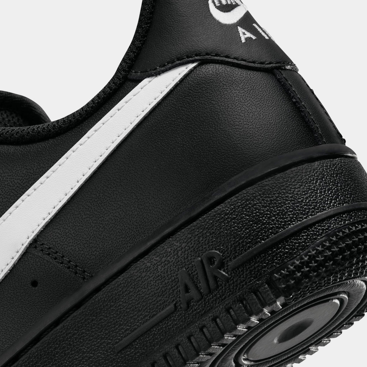 Exclusive Air Force 1 '07 LV8 Mens Lifestyle Shoes (Black/White) — 4 — Back View
