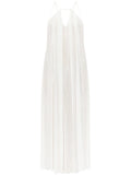 Cult Gaia Open Back Maxi Dress — White/ Red — Size XS — Front View
