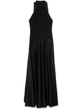 Solace London The Cece Maxi Dress — Black — Size XS — Front View