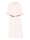 Valentino Garavani Cady Couture Midi Dress — Pink — Size S — Front View
