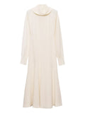 Prada Silk Midi Dress — Beige/ Red — Size XS — Front View