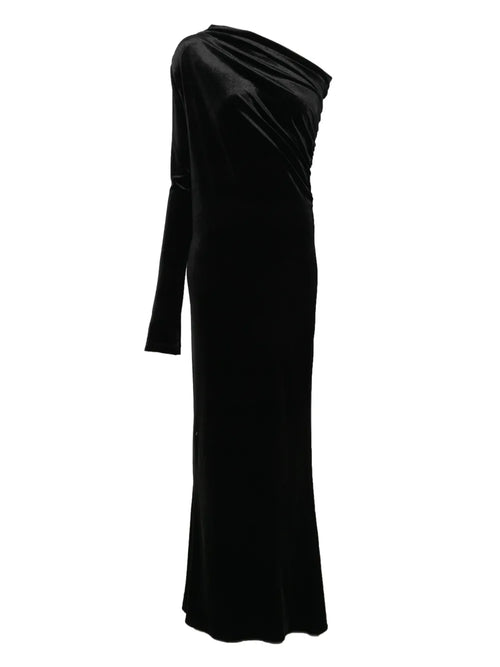 Alchemy Velvet Gown — Black — Size XS — Front View