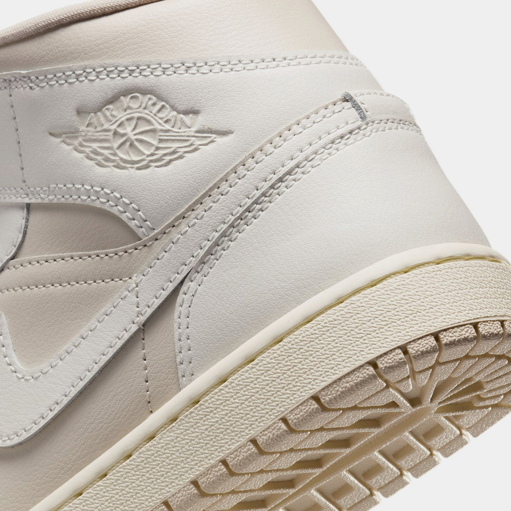 Exclusive Air Jordan 1 Retro Mid Sail Womens Lifestyle Shoes (Legend Light Brown/Sail/Muslin) — 5 — Back View