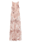 Elisabetta Franchi Sequin Embellished Gown — Pink — Size XS — Front View