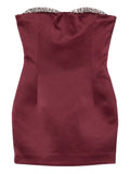 The New Arrivals Ilkyaz Ozel Noelia Strapless Mini Dress — Red — Size XS — Front View