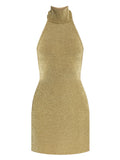 Cult Gaia Kaylilah Dress — Gold — Size XS — Front View
