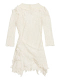 Isabel Marant Rubiana Floral Lace Ruffled Dress — White — Size XXL — Front View