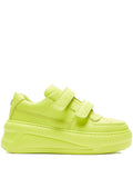 Acne Studios Touch-Strap Platform Sneakers — Lime Green — Size US M 11 - US W 12.5 — Front View