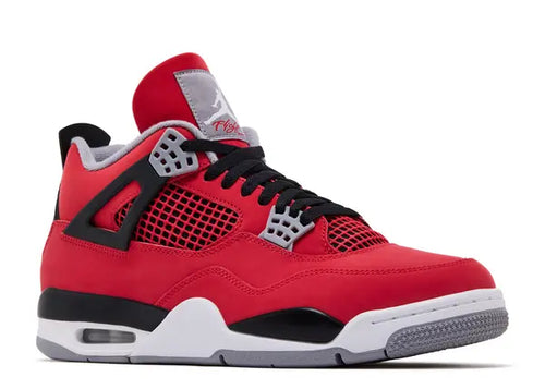 Air Jordan 4 Retro — Fire Red and Black — Size US M 3.5 - US W 5 — Side View