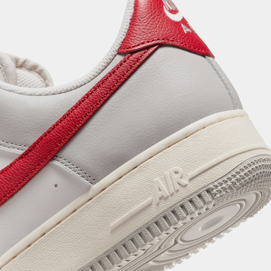 Exclusive Air Force 1 '07 LV8 Red Toe Mens Basketball Shoes (Gym Red/Pale Ivory/Phantom/Iron Ore) — 6 — Back View