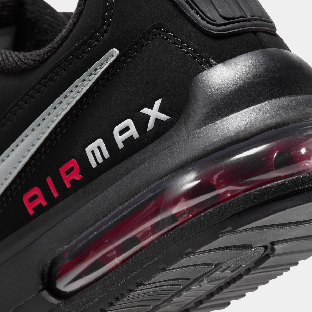 Exclusive Air Max LTD 3 Mens Running Shoes (Black/Smoke Grey/University Red) — 6 — Back View