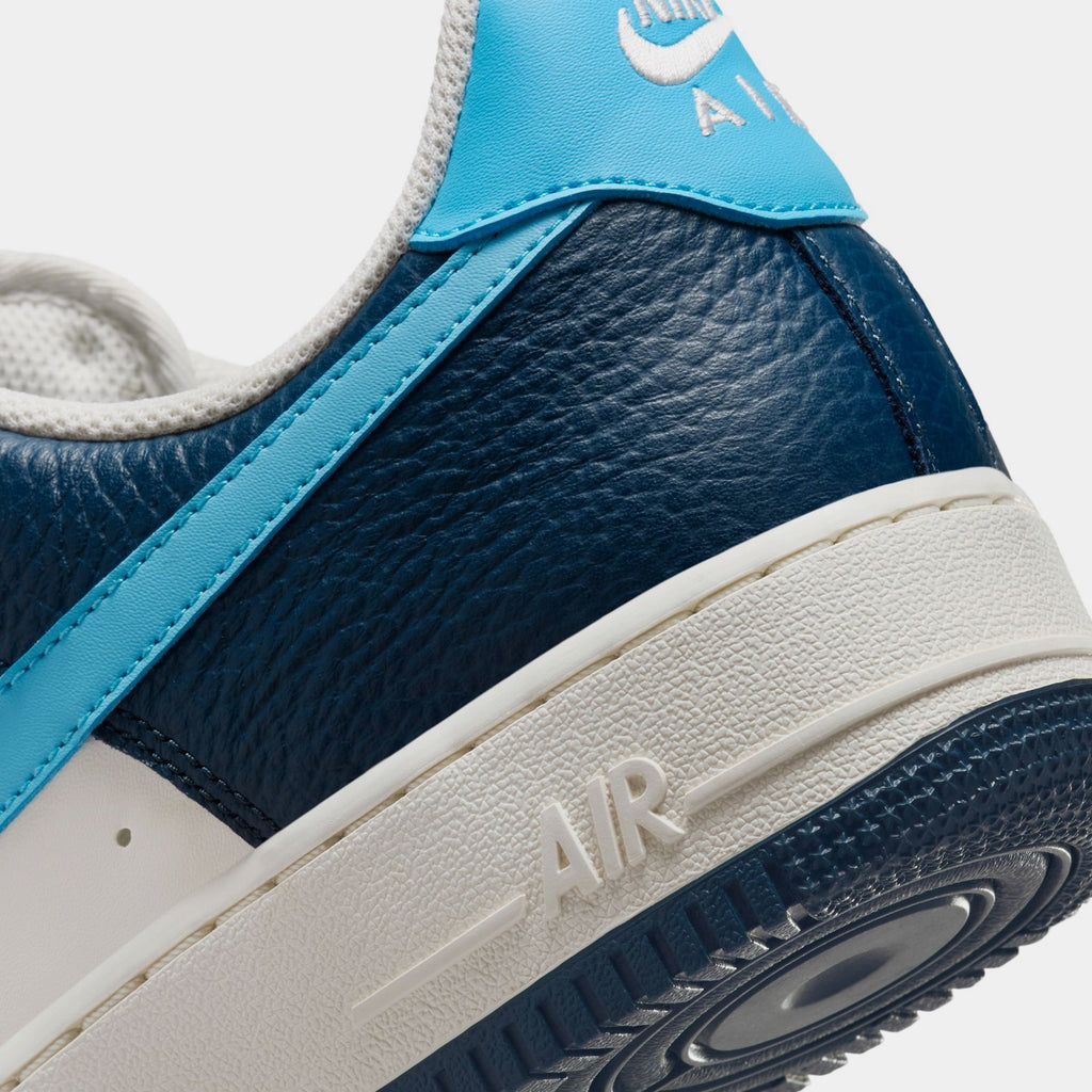 Exclusive Air Force 1 '07 Armory Navy Mens Lifestyle Shoes (Armory Navy/Baltic Blue/Sail/Pale Ivory) — 6 — Back View
