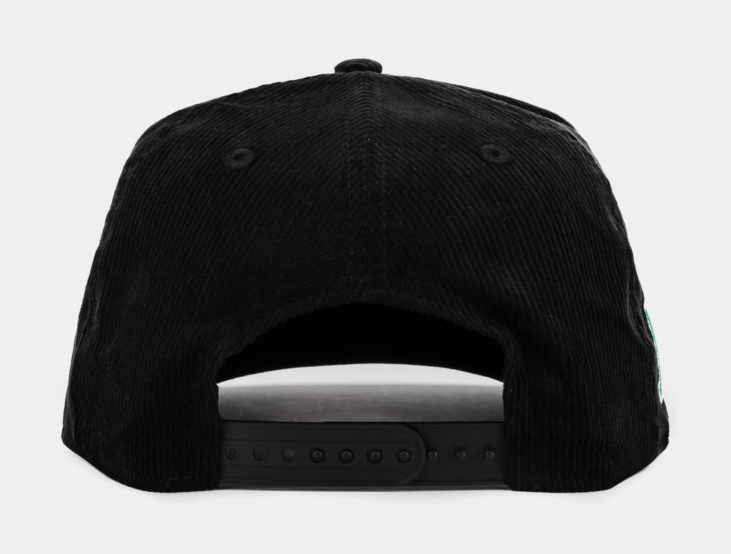 Exclusive Shoe Palace Exclusive Mexico Curve Corduroy 950AF Snapback Mens Hat (Black/Green) — OS — Back View