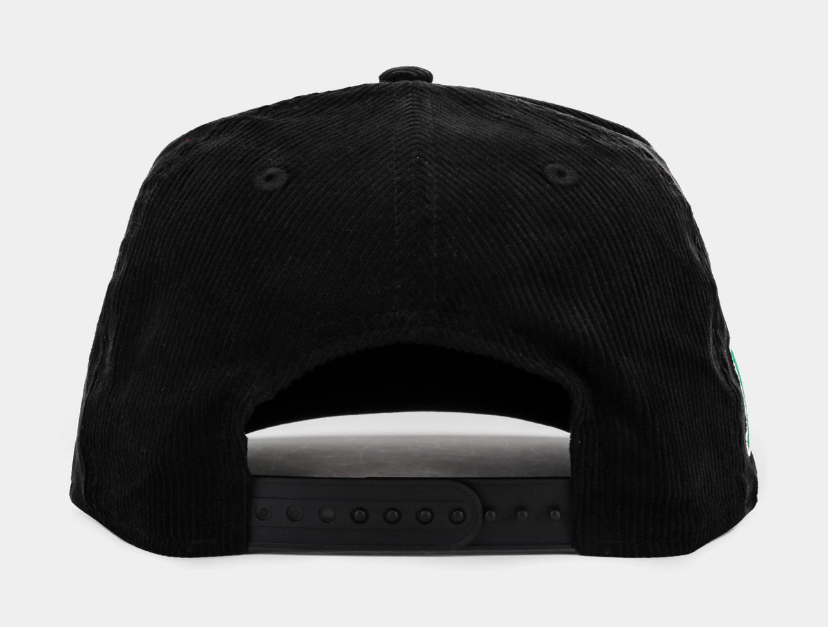 Exclusive Shoe Palace Exclusive Mexico Curve Corduroy 950AF Snapback Mens Hat (Black/Green) — OS — Back View