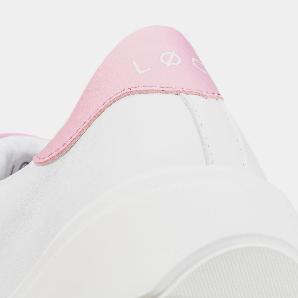 Exclusive Nicki Minaj x Apex The Pink Print Womens Lifestyle Shoes (White/Fuchsia) — 36 — Back View