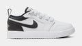 Exclusive Air Jordan 1 Low Alt Preschool Lifestyle Shoes (White/White/Black) — 10.5C — Front View