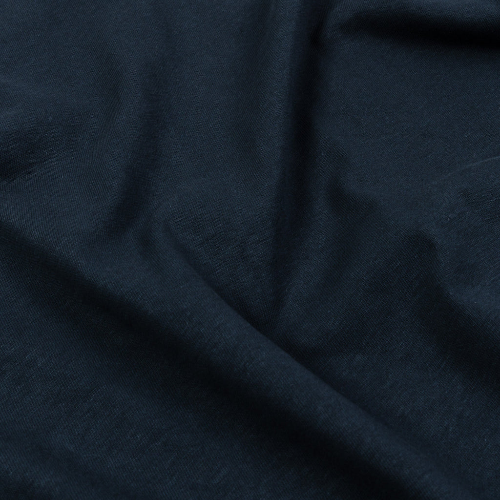 Exclusive Solid Novelty Mens Short Sleeve Shirt (Marine Blue) — S — Side View