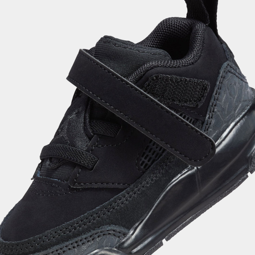 Exclusive Spizike Low Infant Toddler Basketball Shoes (Black) — 2C — Back View