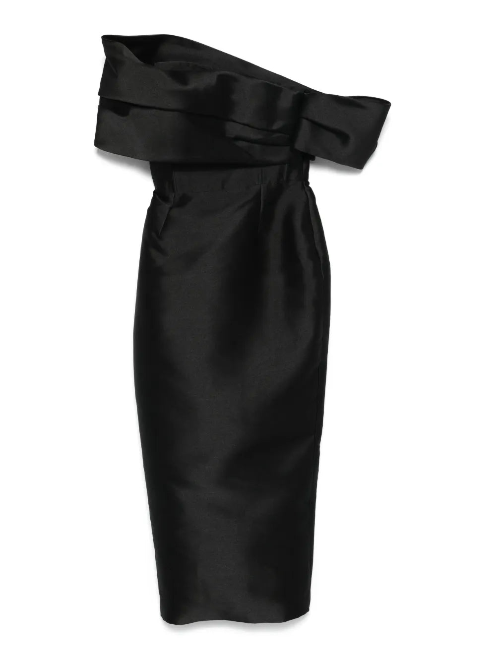 Solace London Mirla Midi Dress — Black — Size XS — Front View