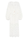 Zimmermann Coco Lace Midi Dress — White — Size XS — Front View