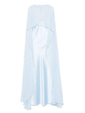 Atu Body Couture Cape Design Dress — Blue — Size XS — Front View