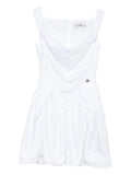 Vivienne Westwood Sunday Mini Dress — White/ Red — Size XS — Front View