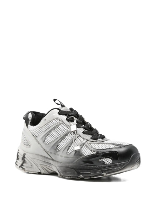 44 Label Group Mesh-Panel Lace-Up Sneakers — Grey — Size US M 3.5 - US W 5 — Side View