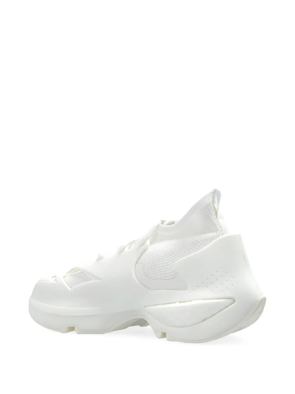 adidas By Stella Mccartney Sock-Style Mesh Sneakers — White — Size US M 10 - US W 11.5 — Back View