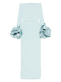 Solace London Talia Gown — Blue — Size S — Front View