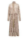 Roberto Cavalli Animal Print Tassel Maxi Day Dress — Same as shown — Size XXS — Front View