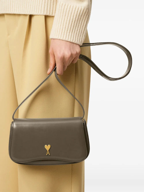 Ami Paris Small Paris Paris Leather Crossbody Bag — Same as shown — Size One Size — Side View