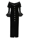 Silk Love Lace Andrea Dress — Black — Size S — Front View