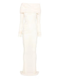 Entire Studios Cavalier Draped Maxi Dress — White/ Cream — Size XS — Front View