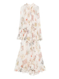 Zimmermann Hypnotic Flutter Asymmetric Dress — Cream — Size XS — Front View