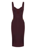 Elisabetta Franchi Bustier Panelled Midi Dress — Red — Size S — Front View