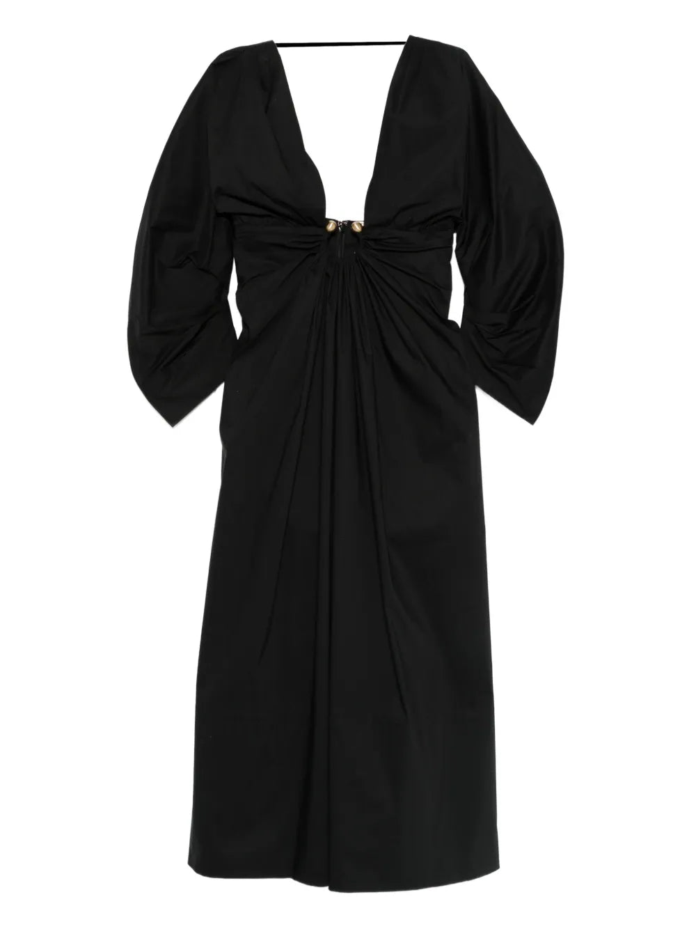Cult Gaia Elyza Midi Dress — Black/ Red — Size XS — Front View